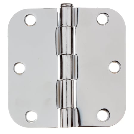 Gliderite Hardware 3-1/2 in. Polished Chorme Door Hinge with 5/8 in. Corner Radius - 3558-PC, 30PK 3558-PC-30